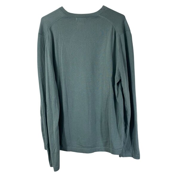 Banana Republic Mens Sweater Large V-Neck Silk Cashmere Pullover Casual Green - Picture 2 of 4